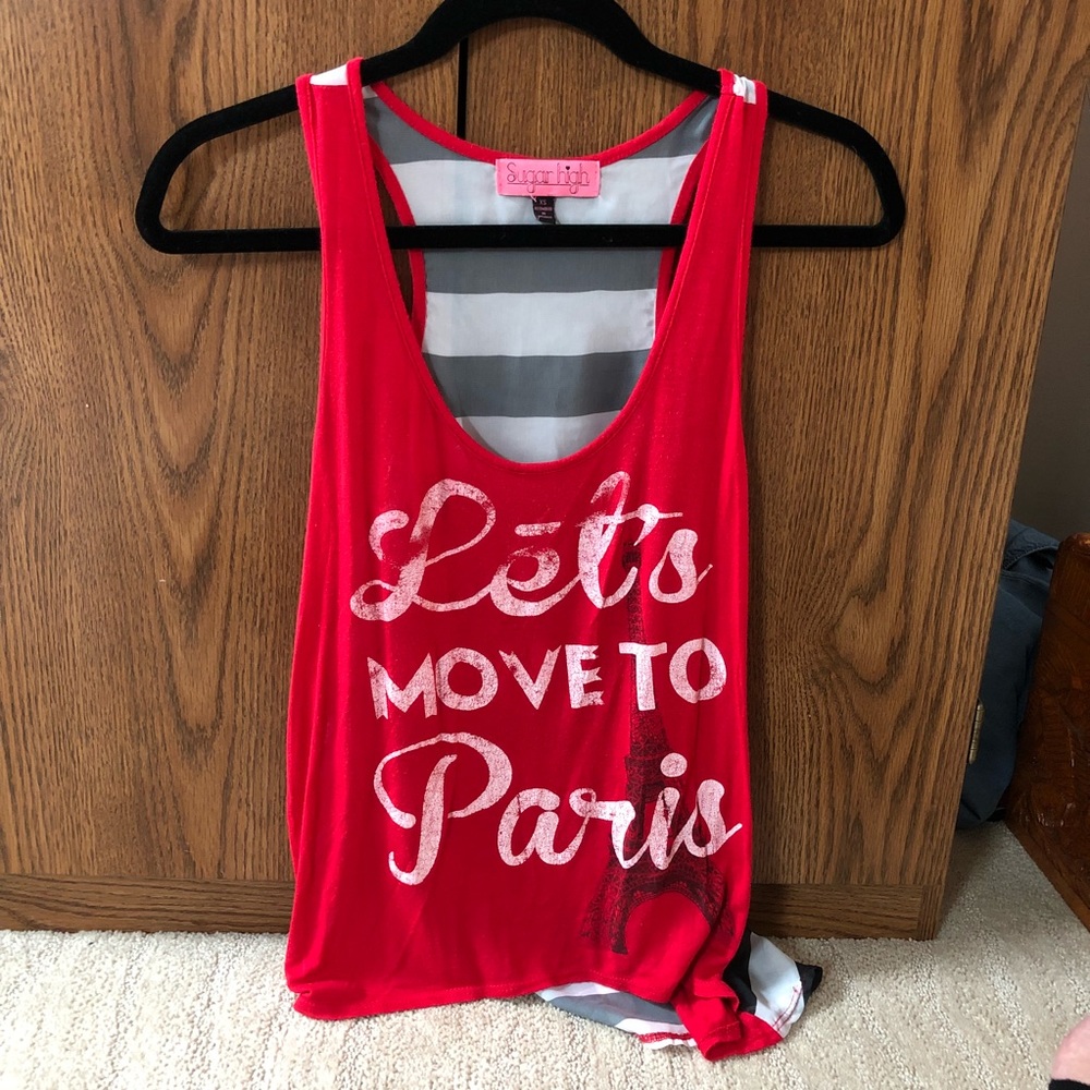 “Let’s move to Paris” tank top